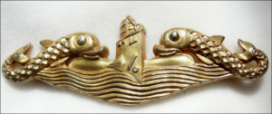 Clam Submarine Dolphin Badge